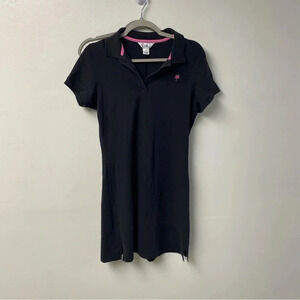 Lilly Pulitzer Vintage Black Polo Golf Mini‎ Dress Size Medium